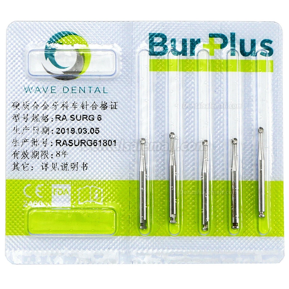 10 Boxes SBT WAVE Dental Low Speed Latch Round Bur Oral Surgery Carbide RA SURG 2 4 5 6 8